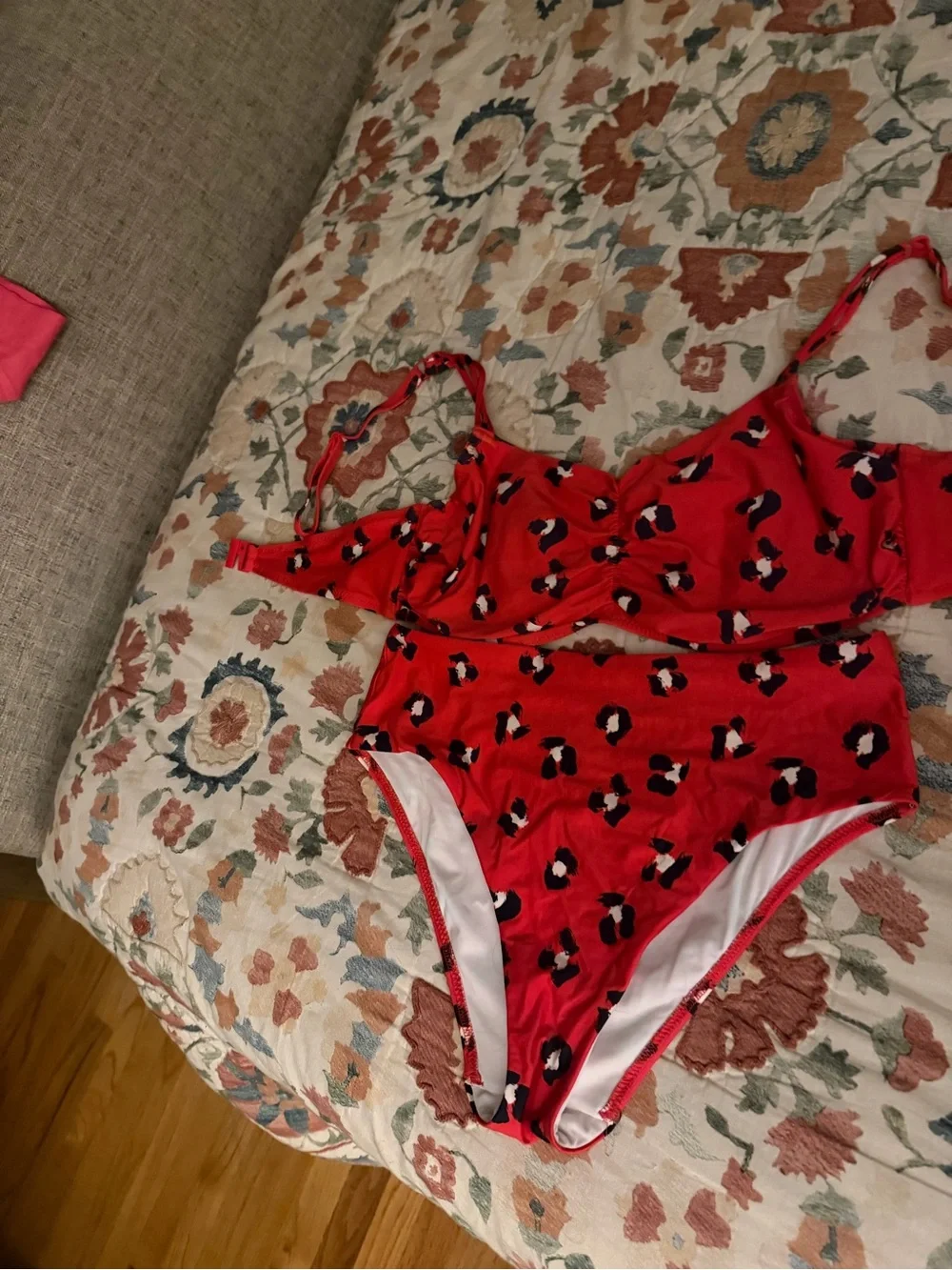 La Blanca Red Leopard-Print Bikini Set